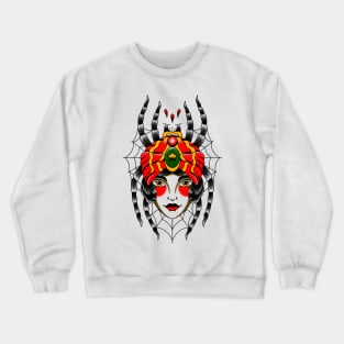 Classic Traditional Spider Woman Crewneck Sweatshirt